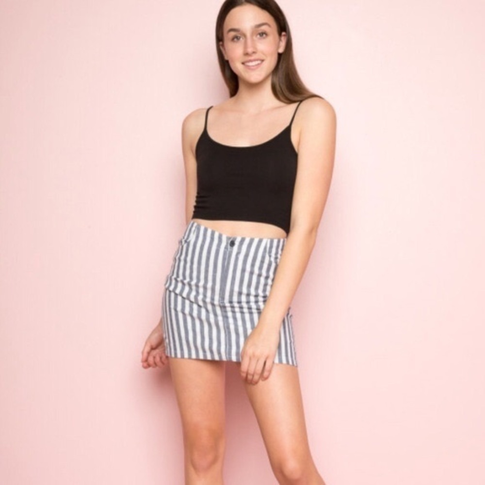 NWT Brandy Melville Stripe Mini Skirt